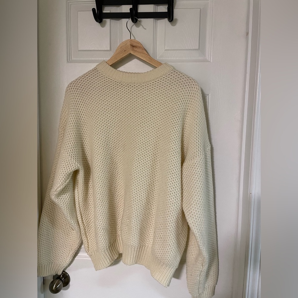 Cozy Cream Knit Sweater Vintage Ash Creek